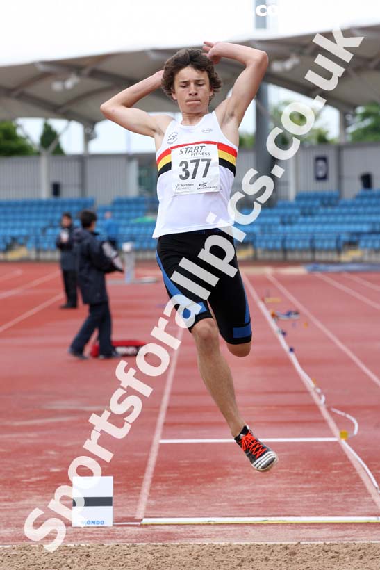 Mens under-20s long jump, Northern Senior and Under-20s Champs., SportsCity, Manchester. Photo: David T. Hewitson/Sports for All Pics